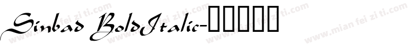 Sinbad BoldItalic字体转换